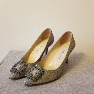 Manolo Blanhik Glitter Heels